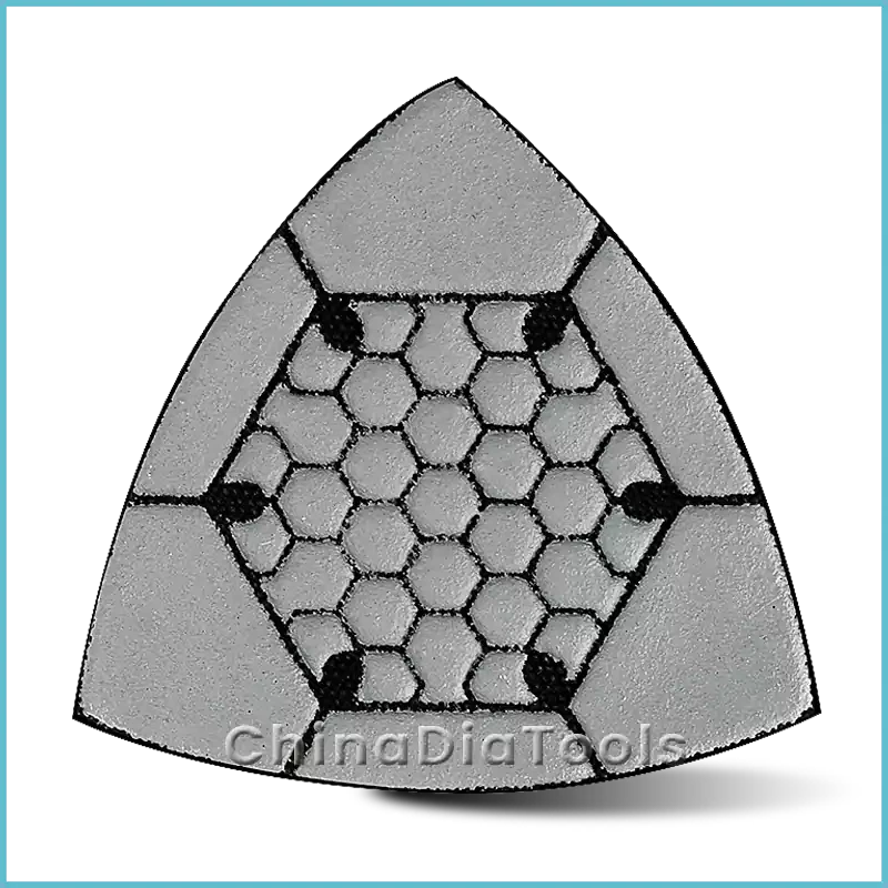triangle shape dry use diamond polishing pad-800 triangle shape dry use diamond polishing pad-800
