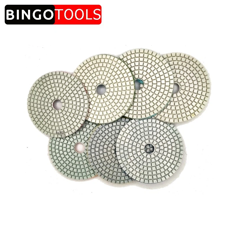 Wet Use Stone Diamond Polishing Pad White Color